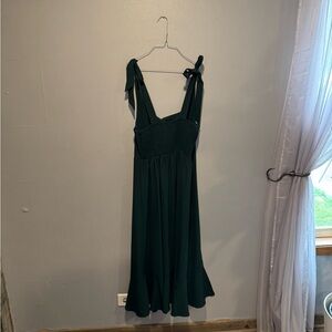 Amazon Green Ruched Maxi Dress Spaghetti Strap Wedding Guest